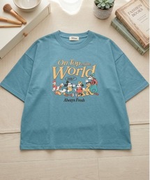 【DISNEY/ディズニー】キャラクターミッキー&フレンズ ヴィンテージライク プリント半袖Tシャツ(WIDEシルエット)