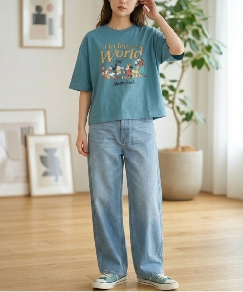 Disney(ディズニー)の「【DISNEY/ディズニー】キャラクターミッキー&フレンズ ヴィンテージライク プリント半袖Tシャツ(WIDEシルエット)(Tシャツ/カットソー・レディース・スカイブルー/オレンジ/ベージュ/オフホワイト・LARGE/MEDIUM)」の22枚目の写真