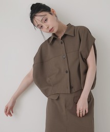 LIAN（リアン）の「【セットアップ対応】フレンチスリーブボックスシャツ（シャツ/ブラウス）」