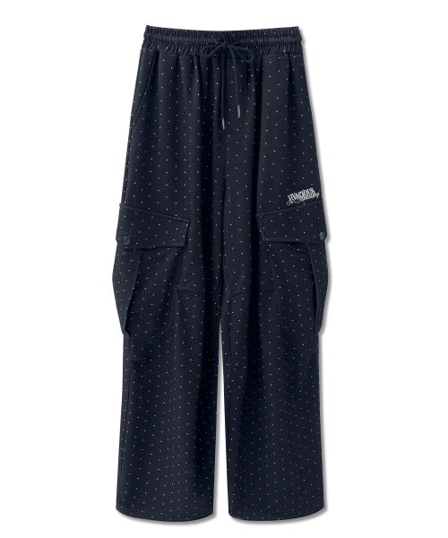 Vivacious(ビバシャス)の「ミエルドットカーゴパンツ_2カラー(スウェットパンツ・レディース・ブラック/ネイビー・SMALL/MEDIUM)」の6枚目の写真