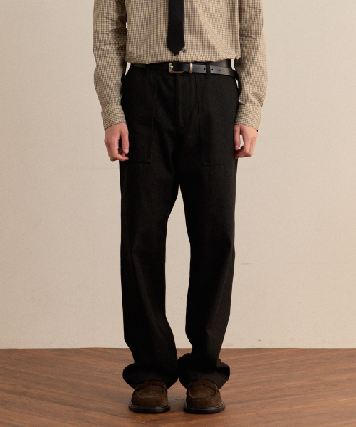 MINDBRIDGE(マインドブリッジ)の「デニムライクパティグパンツ - 2カラー(デニムパンツ・メンズ・ブラック/インディゴブルー・29/30/31/32/36/38/33/34)」の4枚目の写真