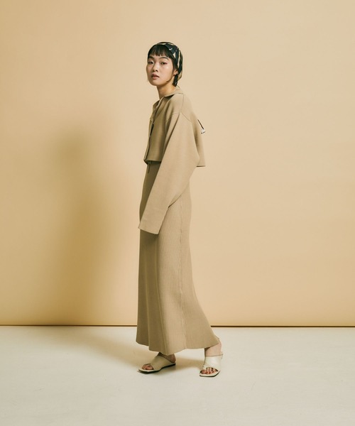 Alia（アリア）の「jacquard knit jacket（カーディガン/ボレロ・レディース・ブラック/ベージュ・FREE）」の10枚目の写真