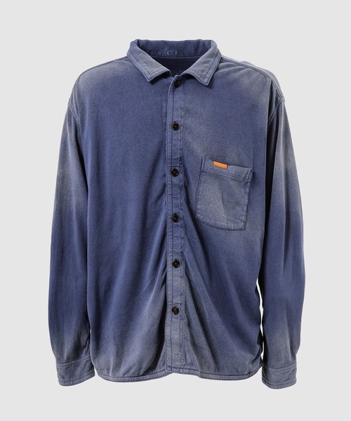 KHOKI（コッキ）の「Faded work shirt（シャツ/ブラウス・メンズ・ブルー/ブラック・3）」の2枚目の写真
