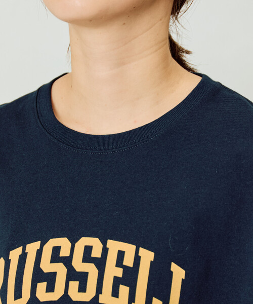 FREAK'S STORE(フリークスストア)の「限定展開 RUSSELL ATHLETIC × FREAK'S STORE/ラッセルアスレチック 別注 フロッキー プリント 半袖 Tシャツ(Tシャツ/カットソー・レディース・オフホワイト/ネイビー/ブラック/レッド/ライトグレー・フリ-)」の16枚目の写真