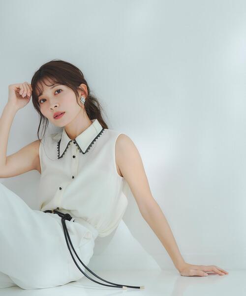 NATURAL BEAUTY BASIC(ナチュラルビューティーベーシック)の「フェイクレザーベルテッドパンツ(その他パンツ・レディース・オフホワイト/ブラック/キャメル・MEDIUM/P/S)」の5枚目の写真