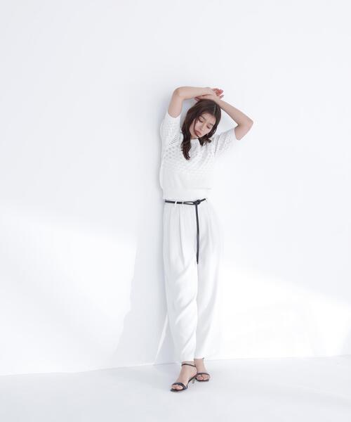 NATURAL BEAUTY BASIC(ナチュラルビューティーベーシック)の「フェイクレザーベルテッドパンツ(その他パンツ・レディース・オフホワイト/ブラック/キャメル・MEDIUM/P/S)」の10枚目の写真