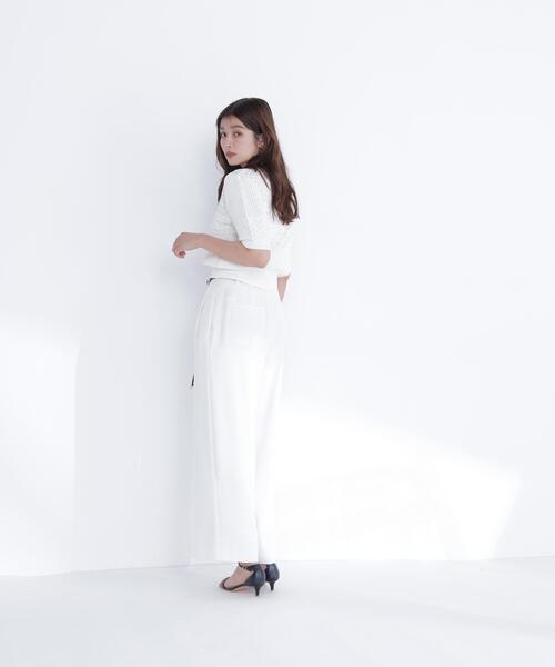 NATURAL BEAUTY BASIC(ナチュラルビューティーベーシック)の「フェイクレザーベルテッドパンツ(その他パンツ・レディース・オフホワイト/ブラック/キャメル・MEDIUM/P/S)」の11枚目の写真