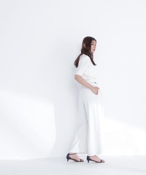 NATURAL BEAUTY BASIC(ナチュラルビューティーベーシック)の「フェイクレザーベルテッドパンツ(その他パンツ・レディース・オフホワイト/ブラック/キャメル・MEDIUM/P/S)」の12枚目の写真