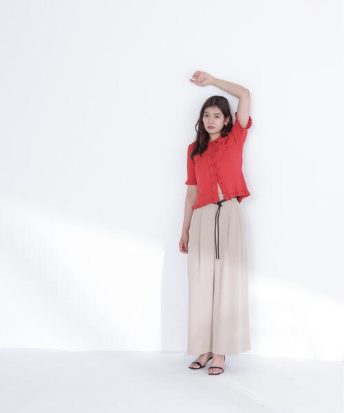 NATURAL BEAUTY BASIC(ナチュラルビューティーベーシック)の「フェイクレザーベルテッドパンツ(その他パンツ・レディース・オフホワイト/ブラック/キャメル・MEDIUM/P/S)」の21枚目の写真