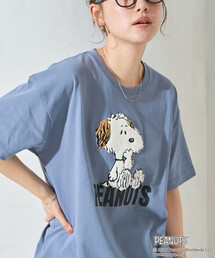 限定展開 別注/PEANUTS/ピーナッツ サガラ刺繍半袖Tシャツ