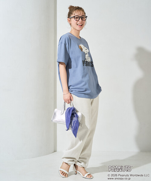 FREAK'S STORE(フリークスストア)の「限定展開 別注/PEANUTS/ピーナッツ サガラ刺繍半袖Tシャツ(Tシャツ/カットソー・レディース・ブラック/オフホワイト/ナチュラル/ブルー・フリ-)」の17枚目の写真