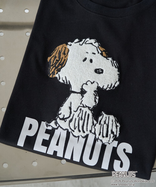 限定展開 別注/PEANUTS/ピーナッツ サガラ刺繍半袖Tシャツ（Tシャツ