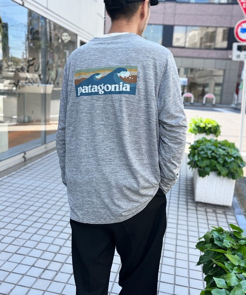 patagonia(パタゴニア)の「【Patagonia】パタゴニア M's L/S Cap Cool Daily Graphic Shirt グラフィック ロングスリーブ(Tシャツ/カットソー・メンズ・サンドベージュ/グレー・S/M/L/XL)」の6枚目の写真