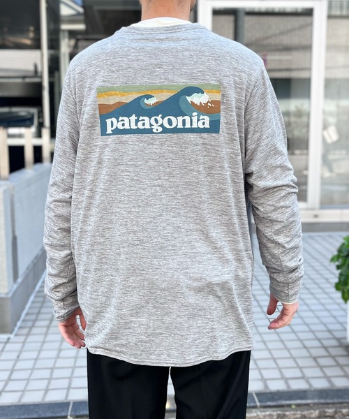 patagonia(パタゴニア)の「【Patagonia】パタゴニア M's L/S Cap Cool Daily Graphic Shirt グラフィック ロングスリーブ(Tシャツ/カットソー・メンズ・サンドベージュ/グレー・S/M/L/XL)」の7枚目の写真