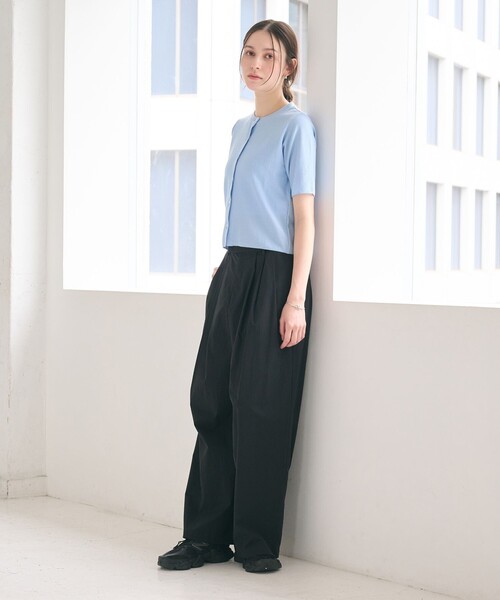 BEAUTY&YOUTH UNITED ARROWS（ビューティーアンドユースユナイテッドアローズ）の「【WEB限定】ラメ ショートスリーブカーディガン（カーディガン/ボレロ・レディース・ライトブルー/ナチュラル/グレー・FREE）」の13枚目の写真