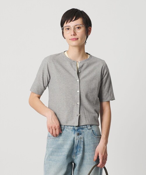 BEAUTY&YOUTH UNITED ARROWS（ビューティーアンドユースユナイテッドアローズ）の「【WEB限定】ラメ ショートスリーブカーディガン（カーディガン/ボレロ・レディース・ライトブルー/ナチュラル/グレー・FREE）」の14枚目の写真
