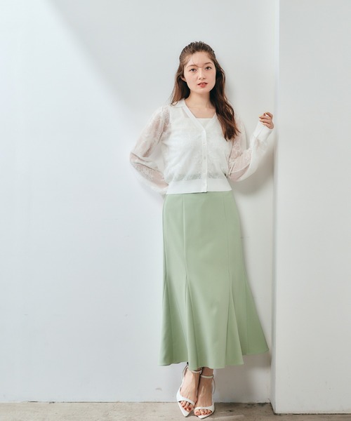 12Twelve Agenda(トゥエルブ アジェンダ)の「レースジャガード編みカーディガン(カーディガン/ボレロ・レディース・ブラック/オフホワイト/サックスブルー・M)」の17枚目の写真