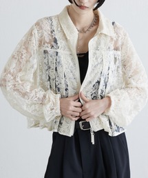Lui's（ルイス）の「レースZIPシャツ（シャツ/ブラウス）」