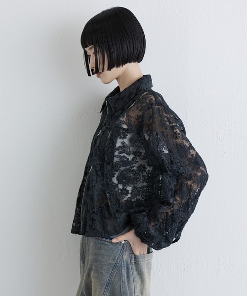 Lui's（ルイス）の「レースZIPシャツ（シャツ/ブラウス・レディース・アイボリー/ブラック・FREE）」の16枚目の写真
