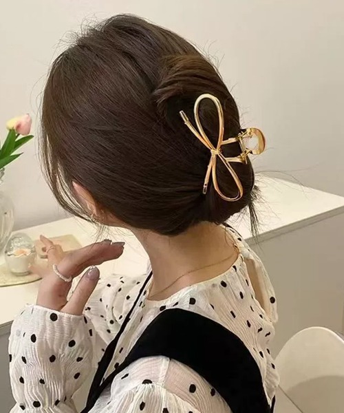 セール】リボン型ヘアクリップ（バレッタ/ヘアクリップ）｜IRADOWL