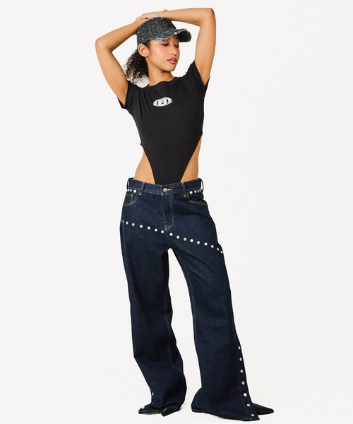BEEDEN（ビーデン）の「SECOUND SKIN BODYSUIT（Tシャツ/カットソー・レディース・ホワイト/ブラック/レッド・FREE）」の19枚目の写真