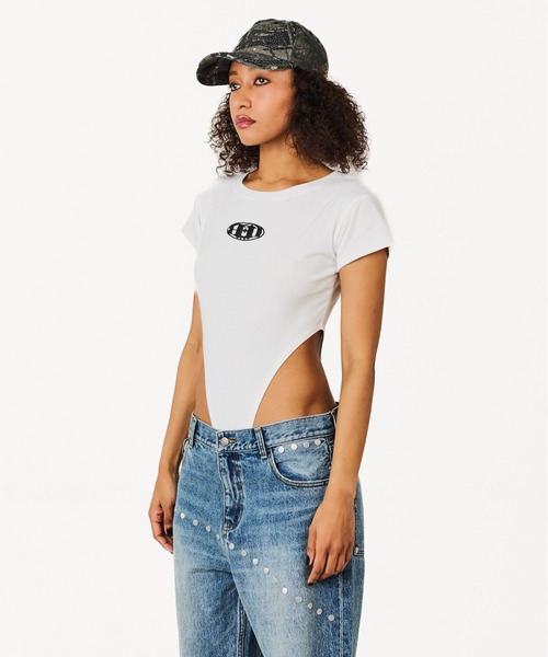 BEEDEN（ビーデン）の「SECOUND SKIN BODYSUIT（Tシャツ/カットソー・レディース・ホワイト/ブラック/レッド・FREE）」の4枚目の写真