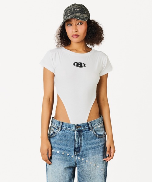 BEEDEN（ビーデン）の「SECOUND SKIN BODYSUIT（Tシャツ/カットソー・レディース・ホワイト/ブラック/レッド・FREE）」の5枚目の写真