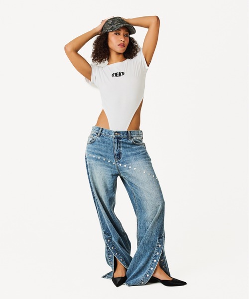 BEEDEN（ビーデン）の「SECOUND SKIN BODYSUIT（Tシャツ/カットソー・レディース・ホワイト/ブラック/レッド・FREE）」の13枚目の写真