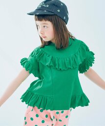 p.premier | エアリーストレッチフリルメロウ半袖Tシャツ(Tシャツ/カットソー)
