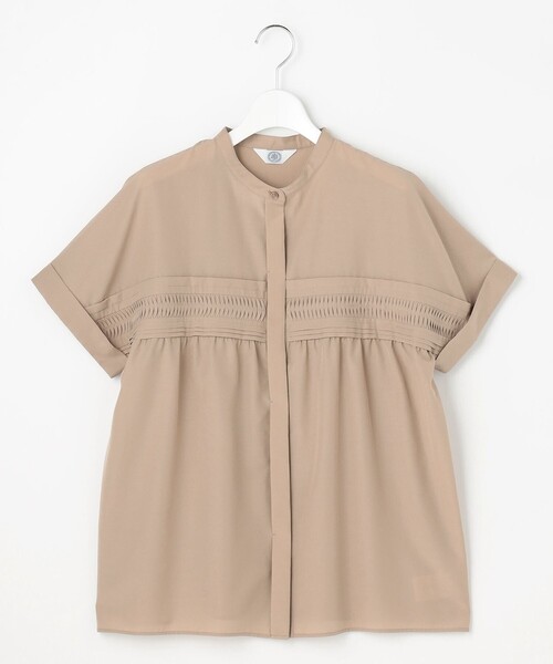 J.PRESS(ジェイプレス)の「ソフトシアークロス フレンチスリーブ ブラウス(シャツ/ブラウス・レディース・黄土色系/スカイブルー系/グレー系/ピンク系・11/9)」の11枚目の写真