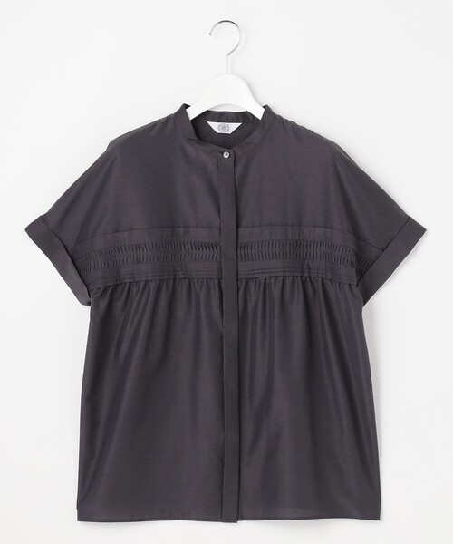 J.PRESS(ジェイプレス)の「ソフトシアークロス フレンチスリーブ ブラウス(シャツ/ブラウス・レディース・黄土色系/スカイブルー系/グレー系/ピンク系・11/9)」の12枚目の写真