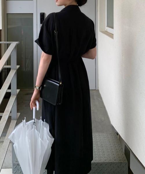 FAVORITO(ファヴォリート)の「リボンシャツワンピース(シャツワンピース・レディース・ホワイト/ブラック・F)」の16枚目の写真
