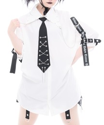 『TRAVAS TOKYO/トラバス トーキョー』ネクタイ付きパンクスデザインシャツ