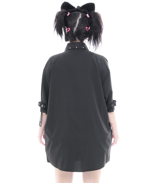 TRAVAS TOKYO(トラバス トウキョウ)の「『TRAVAS TOKYO/トラバス トーキョー』ネクタイ付きパンクスデザインシャツ(シャツ/ブラウス・レディース・ホワイト/ブラック・FREE)」の12枚目の写真