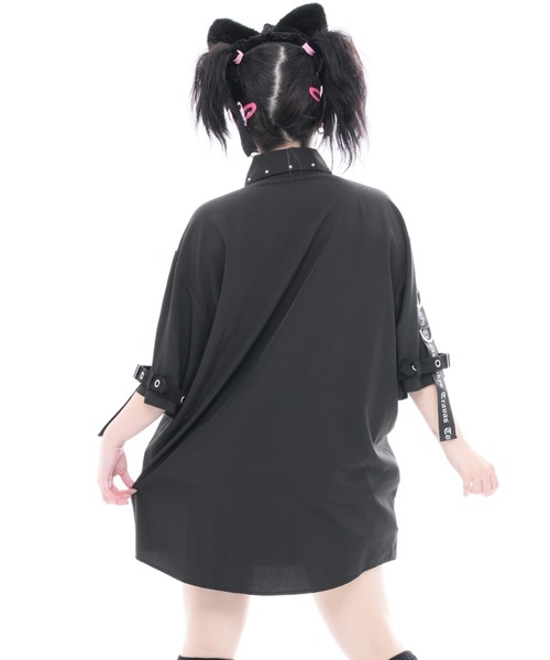 TRAVAS TOKYO(トラバス トウキョウ)の「『TRAVAS TOKYO/トラバス トーキョー』ネクタイ付きパンクスデザインシャツ(シャツ/ブラウス・レディース・ホワイト/ブラック・FREE)」の13枚目の写真