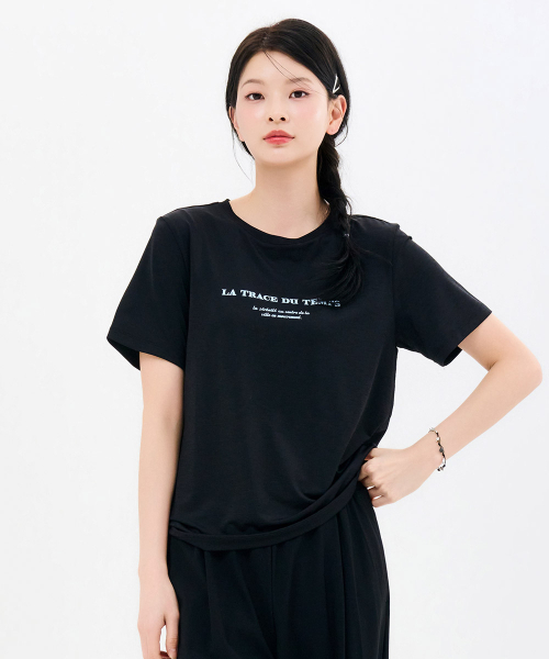 CHASECULT（チェイスカルト）の「レディースエッセンシャルアイスTシャツ-FBZG5851C03（Tシャツ/カットソー・レディース・ブラック・100/85/90/95）」の2枚目の写真