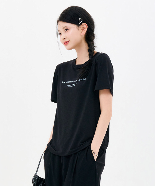 CHASECULT（チェイスカルト）の「レディースエッセンシャルアイスTシャツ-FBZG5851C03（Tシャツ/カットソー・レディース・ブラック・100/85/90/95）」の3枚目の写真
