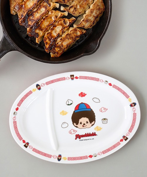 Monchhichi/モンチッチ〉 町中華 メラミンギョーザ皿 MCH3(食器 Monchhichi/モンチッチ〉 町中華 メラミンギョーザ皿 MCH3(食器