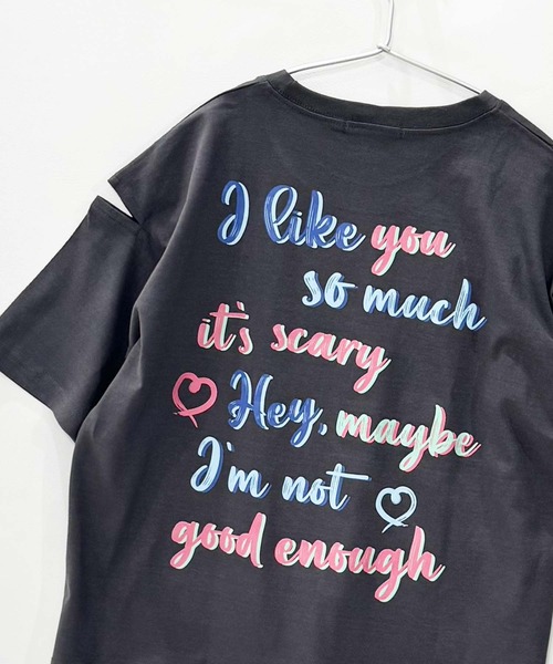 SHISKY(シスキー)の「SHISKY エンプティショルダー オーバーサイズ 半袖Tシャツ(Tシャツ/カットソー・キッズ・オフホワイト/杢グレー/ホワイト系その他2/ブラック系その他/グレー系その他/ブラック/ミント/チャコール/グリーン系その他/グレー系その他2/ホワイト系その他/ホワイト系その他3・110/120/130/140/150/160)」の8枚目の写真