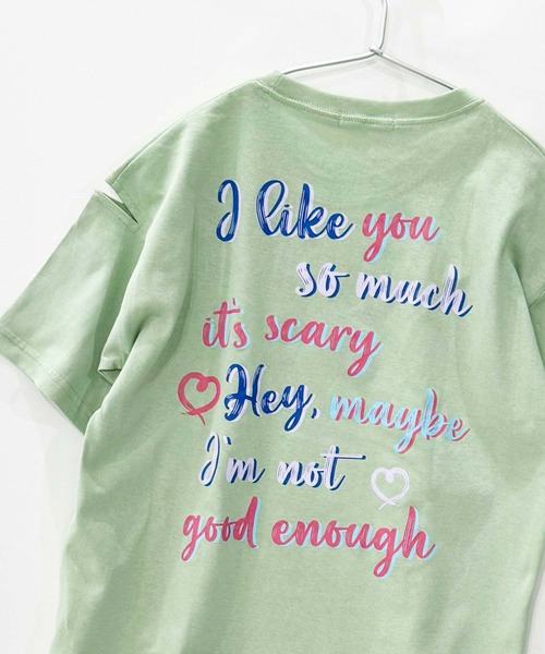 SHISKY(シスキー)の「SHISKY エンプティショルダー オーバーサイズ 半袖Tシャツ(Tシャツ/カットソー・キッズ・オフホワイト/杢グレー/ホワイト系その他2/ブラック系その他/グレー系その他/ブラック/ミント/チャコール/グリーン系その他/グレー系その他2/ホワイト系その他/ホワイト系その他3・110/120/130/140/150/160)」の12枚目の写真