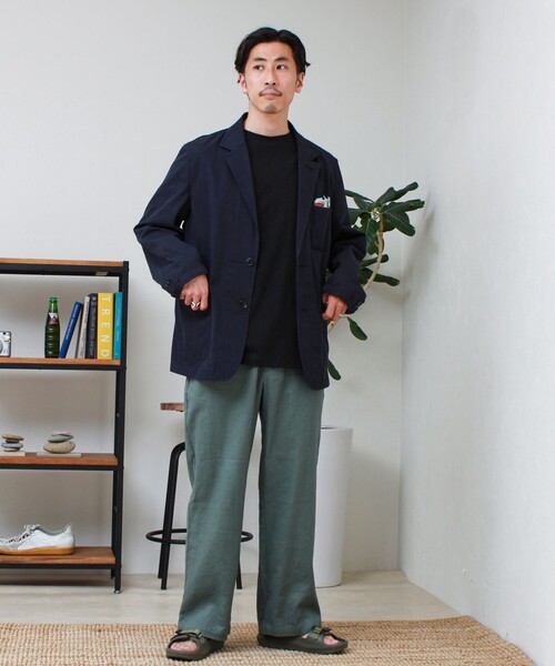 GEVACO(ゲバコ)の「【GEVACO/ゲバコ】リネンバスクTシャツ(Tシャツ/カットソー・メンズ・ブラウン/ブラック/カーキ・M/L)」の8枚目の写真