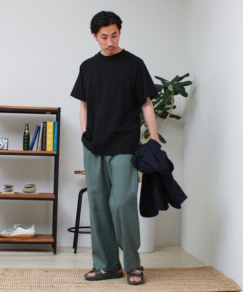 GEVACO(ゲバコ)の「【GEVACO/ゲバコ】リネンバスクTシャツ(Tシャツ/カットソー・メンズ・ブラウン/ブラック/カーキ・M/L)」の9枚目の写真