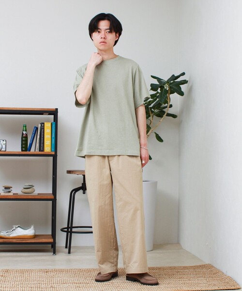 GEVACO(ゲバコ)の「【GEVACO/ゲバコ】リネンバスクTシャツ(Tシャツ/カットソー・メンズ・ブラウン/ブラック/カーキ・M/L)」の4枚目の写真