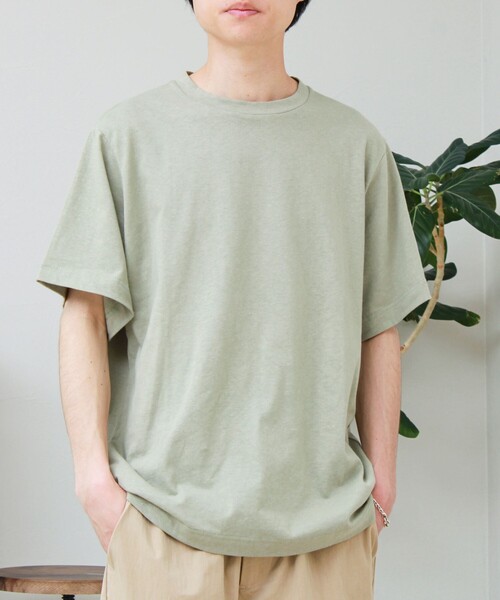 GEVACO(ゲバコ)の「【GEVACO/ゲバコ】リネンバスクTシャツ(Tシャツ/カットソー・メンズ・ブラウン/ブラック/カーキ・M/L)」の5枚目の写真