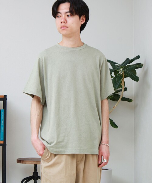 GEVACO(ゲバコ)の「【GEVACO/ゲバコ】リネンバスクTシャツ(Tシャツ/カットソー・メンズ・ブラウン/ブラック/カーキ・M/L)」の7枚目の写真