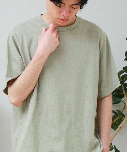 GEVACO(ゲバコ)の「【GEVACO/ゲバコ】リネンバスクTシャツ(Tシャツ/カットソー・メンズ・ブラウン/ブラック/カーキ・M/L)」の12枚目の写真