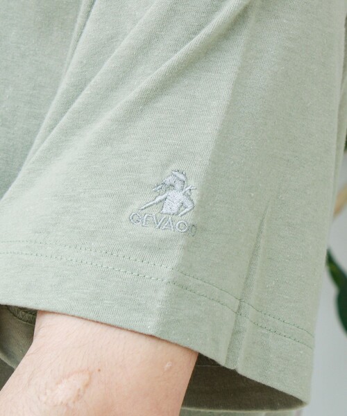 GEVACO(ゲバコ)の「【GEVACO/ゲバコ】リネンバスクTシャツ(Tシャツ/カットソー・メンズ・ブラウン/ブラック/カーキ・M/L)」の15枚目の写真