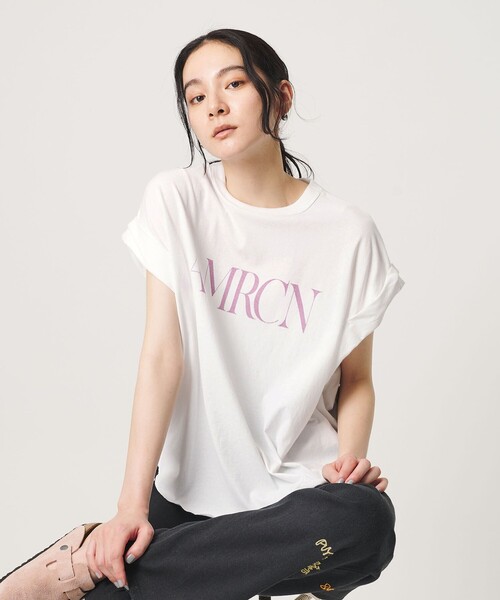 セール】＜Americana＞ロールアップ プリントTシャツ（Tシャツ