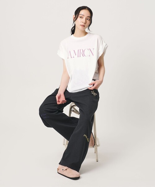 セール】＜Americana＞ロールアップ プリントTシャツ（Tシャツ