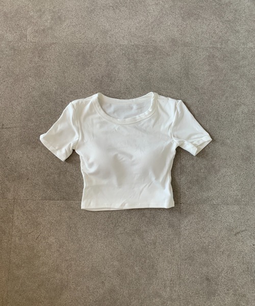 Teem Store(チームストア)の「【カップ付き】バックバタフライデザインタイトTシャツ ピチT(Tシャツ/カットソー・レディース・レッド/ブラック/ホワイト・F)」の16枚目の写真